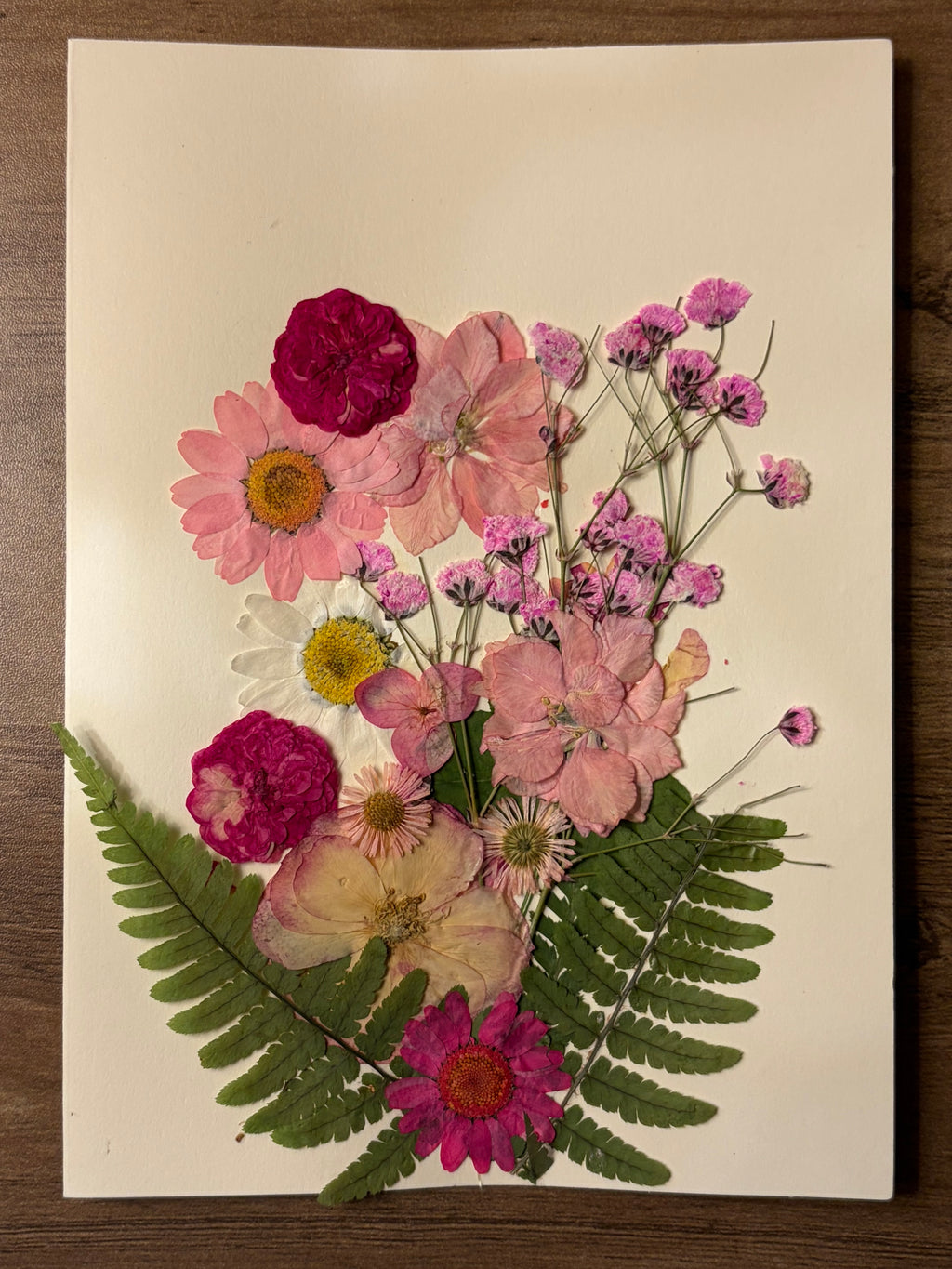 Hand pressed flower cards