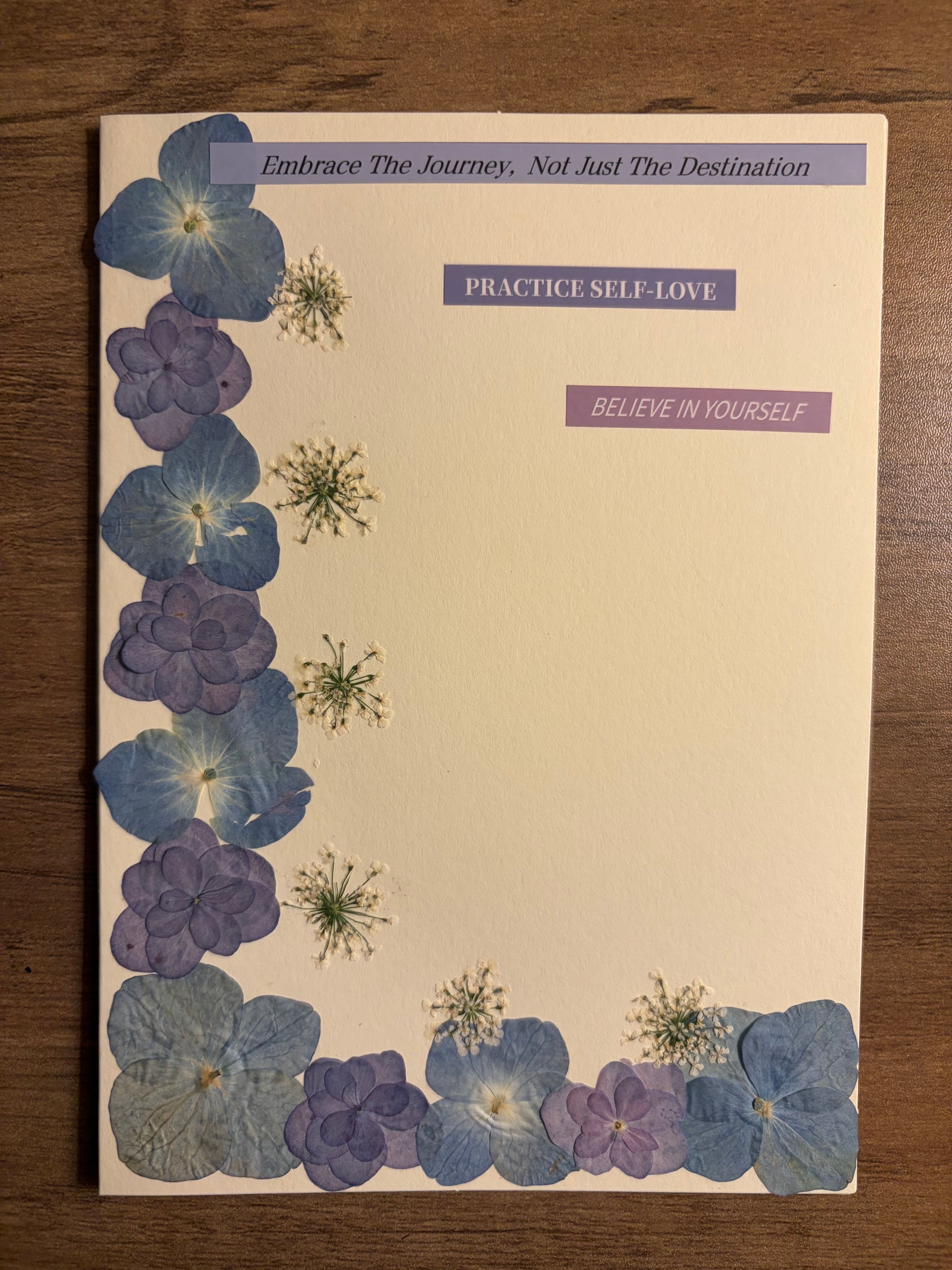 Hand pressed flower cards
