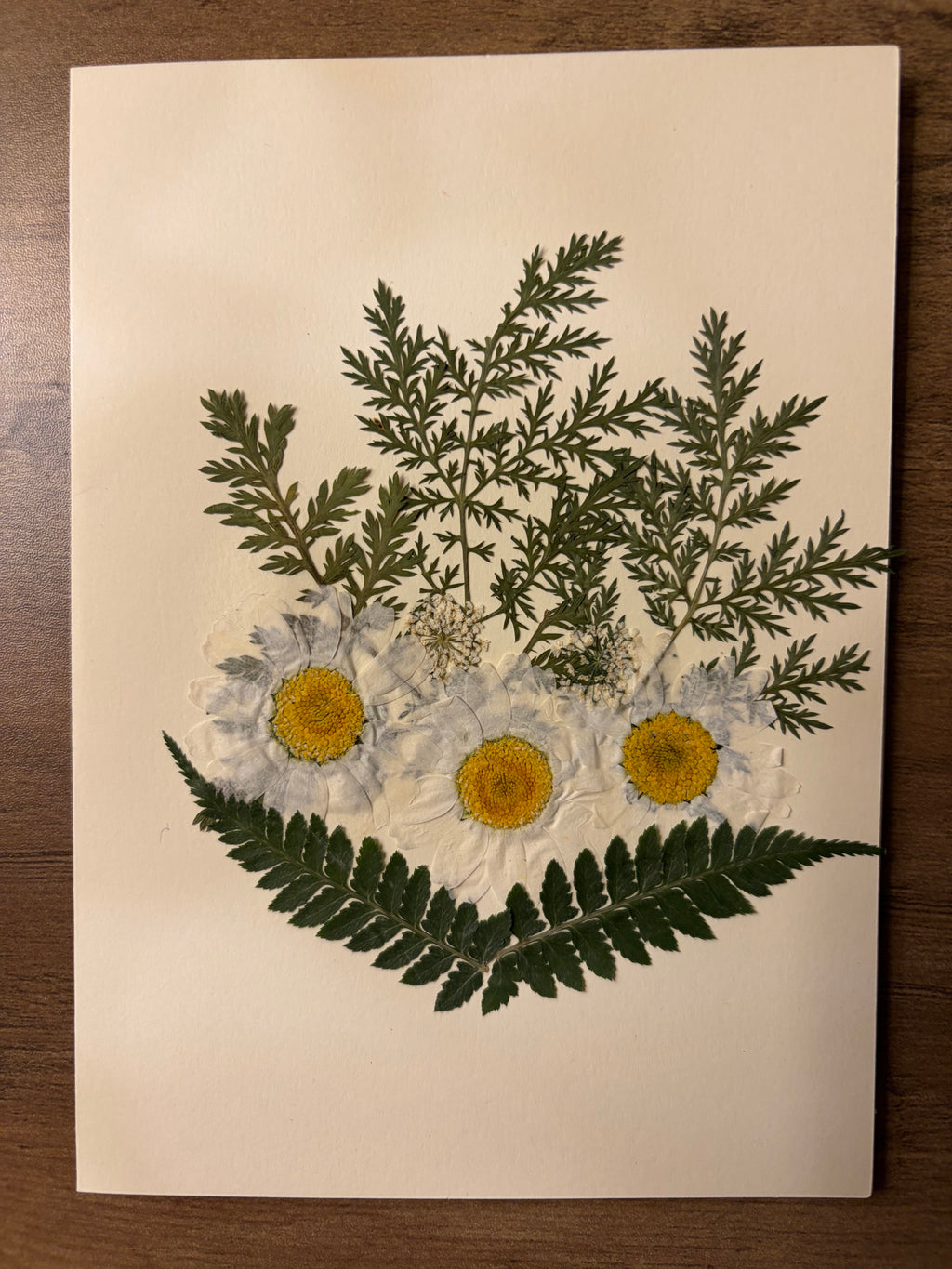 Hand pressed flower cards