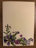 Hand pressed flower cards