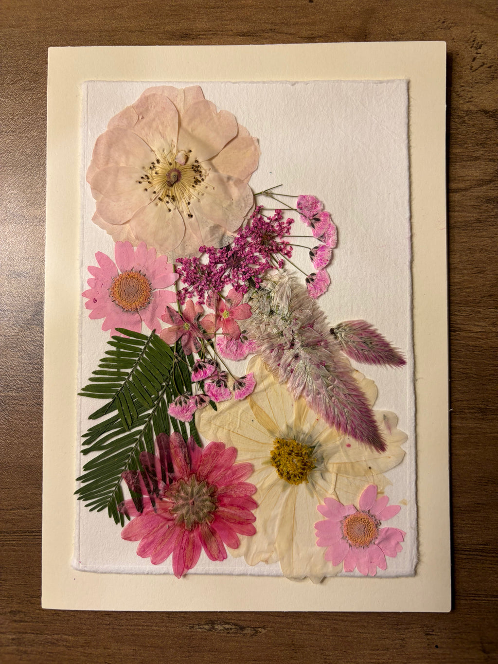 Hand pressed flower cards