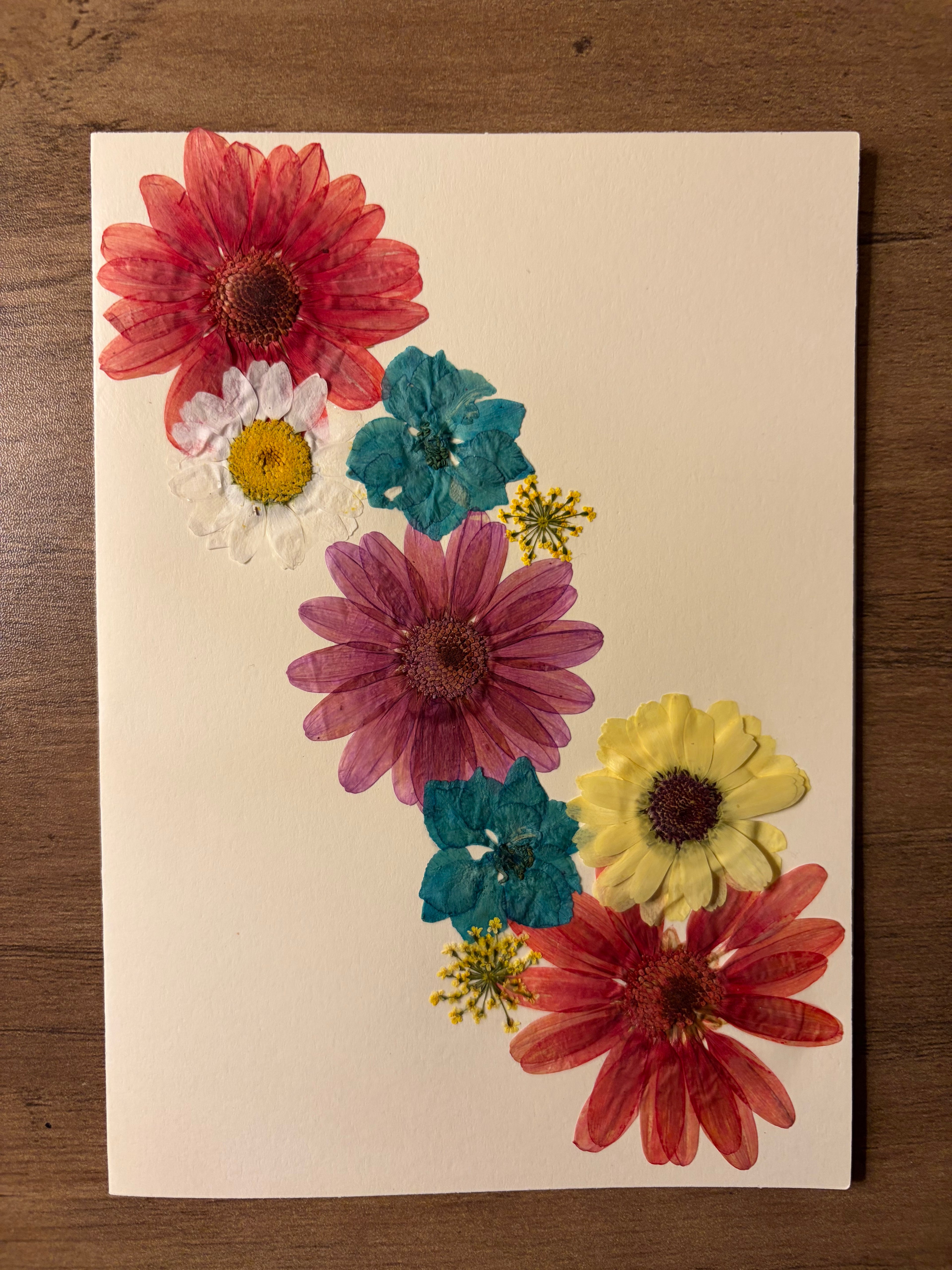 Hand pressed flower cards