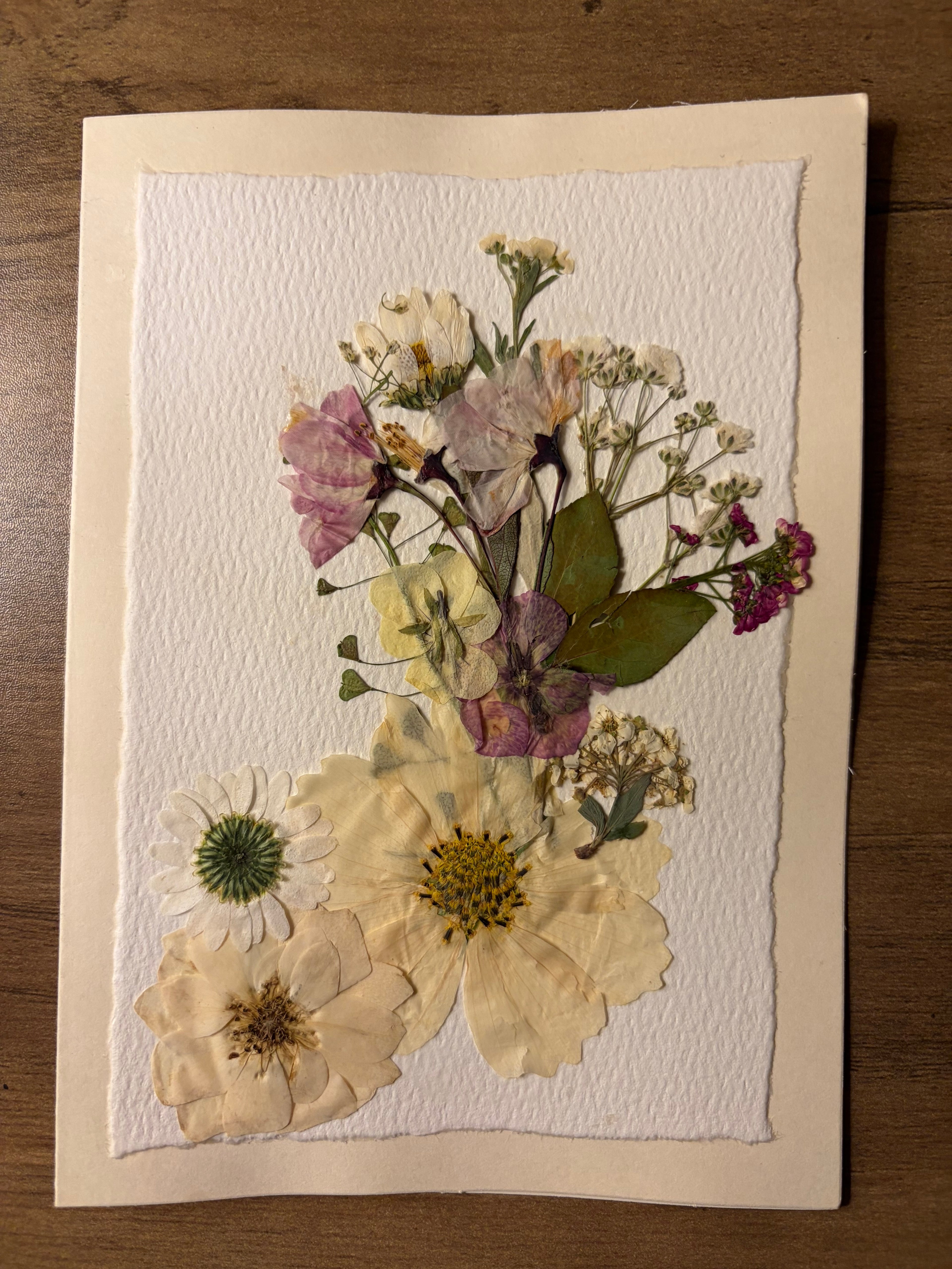 Hand Pressed flower cards