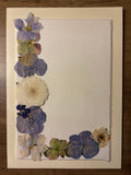 Hand pressed flower card